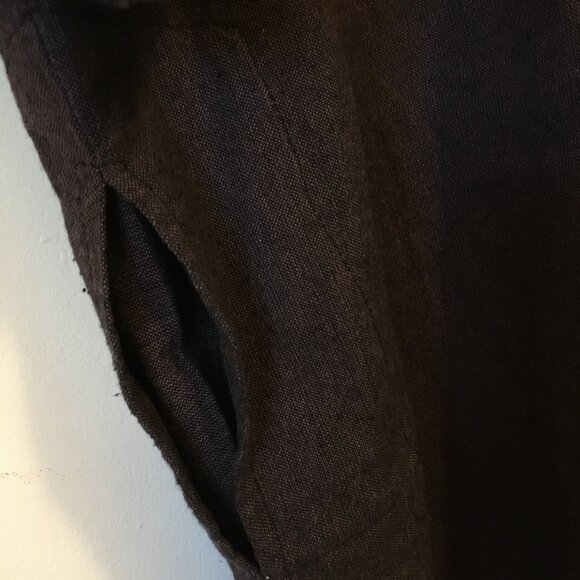 Brown Medieval D&D Tie Up Collar Tunic Pub Wear - Picture 5 of 16